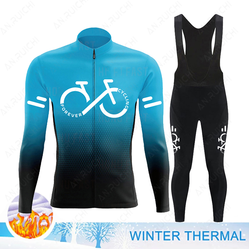 Cycling Gear Jersey - 2023 Kış Termal Polar Bisiklet Jersey